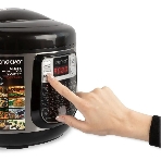 Мультиварка Endever Vita-95, мощность 1000 Вт, черный/стальной, емкость 5л, 45 авторежимов работы, книга рецептов