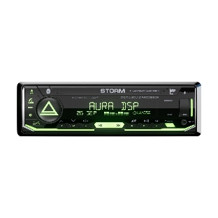 Автомагнитола AURA STORM-868DSP, 1 DIN, Bluetooth, USB Type-A, AUX, пульт ДУ