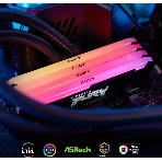 Оперативная память Kingston Fury Beast, DDR4, 16GB (2x8GB), 3600MHz, CL17, DIMM, с радиаторами, RGB, черный