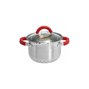 Кастрюля WEBBER BE-340/2 2,2 л, 16 см, нержавеющая сталь, индукция, со стеклянной крышкой
