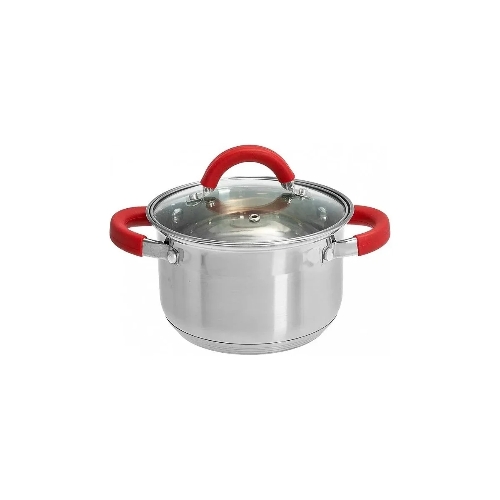 Кастрюля WEBBER BE-340/2 2,2 л, 16 см, нержавеющая сталь, индукция, со стеклянной крышкой