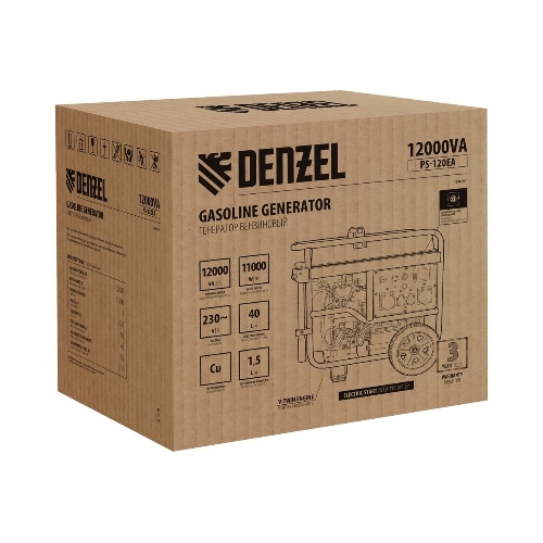 Электрогенератор бензиновый Denzel PS-120EA, 12 кВт, 110 дБ, 276 кг
