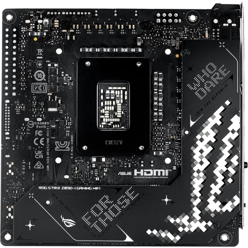 Материнская плата ASUS ROG STRIX Z890-I GAMING WIFI, LGA1851, Intel Z890, 2xDDR5, 2xSATA, 2xM.2, 1xPCI-E 5.0 x16, 1xHDMI, 2xThunderbolt 4, 1x2.5Gb LAN, 9xUSB-A, 1xUSB-C, 5.1, Mini-ITX