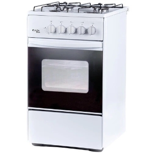 Плита газовая Лада Nova RG 24040 W белый, конфорок 4 газовых, духовка 50 л, 50 см x 85 см x 60 см