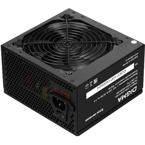Блок питания Digma DPSU-400W-WH, 400 Вт, 80 PLUS белый, 120 мм, черный