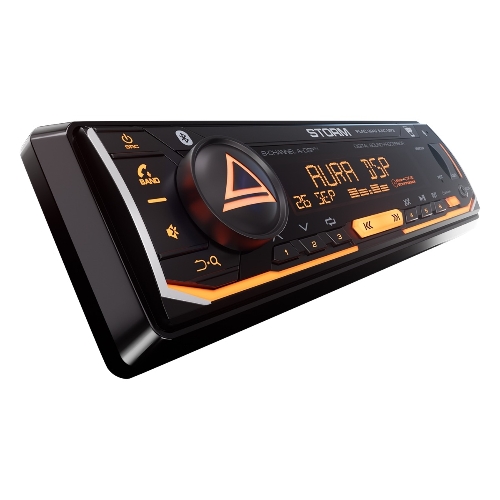 Автомагнитола AURA STORM-868DSP, 1 DIN, Bluetooth, USB Type-A, AUX, пульт ДУ