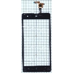 Сенсорное стекло (тачскрин) для Micromax Q349 Canvas Selfie 4, черное