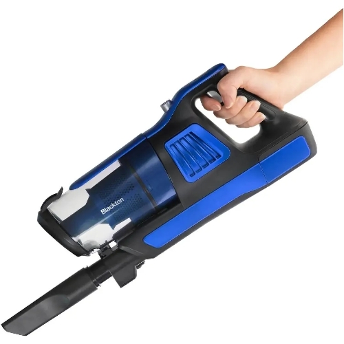 Пылесос вертикальный Blackton Bt VCA1401B черный/синий, питание от аккумулятора, 25 Вт, уборка сухая, пылесборник 0.6 л, работа от АКБ max 40 мин