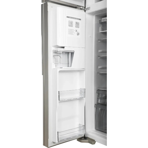 Холодильник Hitachi R-W660PUC7X GC шампань стекло двухкамерный 396/144л морозилка сверху, No Frost, Side by Side