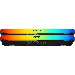 Оперативная память Kingston Fury Beast, DDR4, 16GB (2x8GB), 3600MHz, CL17, DIMM, с радиаторами, RGB, черный