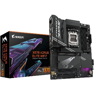 Материнская плата Gigabyte X870 AORUS ELITE WIFI7, AM5, AMD X870, 4xDDR5, 4xSATA, 4xM.2, 1xPCI-E 5.0 x16, 1xPCI-E 4.0 x4, 1xPCI-E 3.0 x2, 1xHDMI, 1x 2.5Gb LAN, 4xUSB-A 3.2 Gen 1, 2xUSB-A 3.2 Gen 2, 4xUSB-A 2.0, 2xUSB-C 4.0, 2x3.5 мм, 7.1, ATX