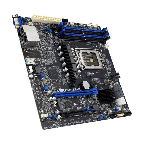 Материнская плата серверная ASUS P13R-M, LGA1700, Intel C262, 4xDDR5 (ECC), 8xSATA, 1xM.2, 1xPCIe 5.0 x16, 1xPCIe 3.0 x8, 1xVGA, 3x1Gb LAN, 3xUSB-A 10Gbps, mATX
