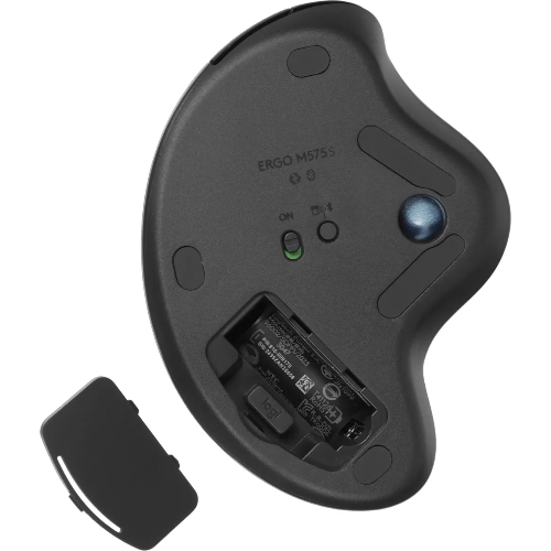 Трекбол Logitech M575S черный оптическая 2000dpi беспров. BT/Radio USB2.0 (910-007035)