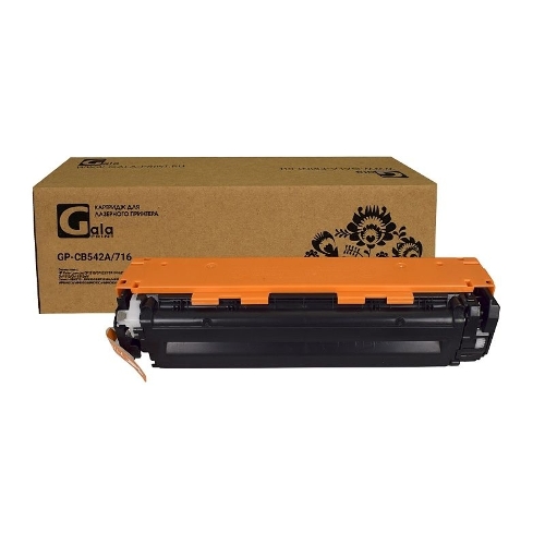 Картридж лазерный GalaPrint GP-CB542A/716 желтый (1400 стр) для HP Color LaserJet CP1210/CP1215/CP1510/CP1518/CM1300/1312 Canon Color Shot LBP 5050/5970/5975, MF-8030/8040/8050