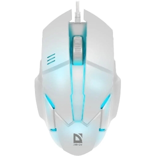 Мышь проводная Defender Host MB-982 белый, 1000 dpi, USB, кнопки - 3