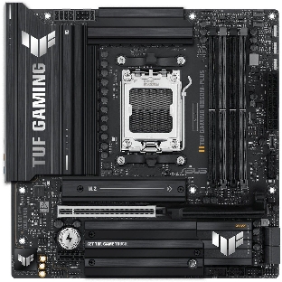 Материнская плата ASUS TUF Gaming B850M-Plus, AM5, AMD B850, 4xDDR5, 4xSATA, 3xM.2, 1xPCIe 5.0 x16, 1xPCIe 4.0 x4, 1xPCIe x1, 1xDP, 1xHDMI, 1x2.5Gb LAN, 4xUSB 2.0, 4xUSB 3.2 Gen 1, 3xUSB 3.2 Gen 2, 1xUSB-C, 3x3.5 мм, 7.1, mATX