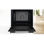 Духовой шкаф электрический Bosch HJA737BR0 Serie 4, 60 см, 76 л,нержавеющая сталь, Auto Pilot 10, 3D Hotair,класс энергоэффективности А, 7 режимов, LCD-дисплей, галогенное освещение, самоочистка EcoClean,проволочные направляющие