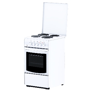 Плита электрическая Flama AE 1409 W белый, конфорок 4 электрических, духовка 50 л, 50 см x 85 см x 60 см