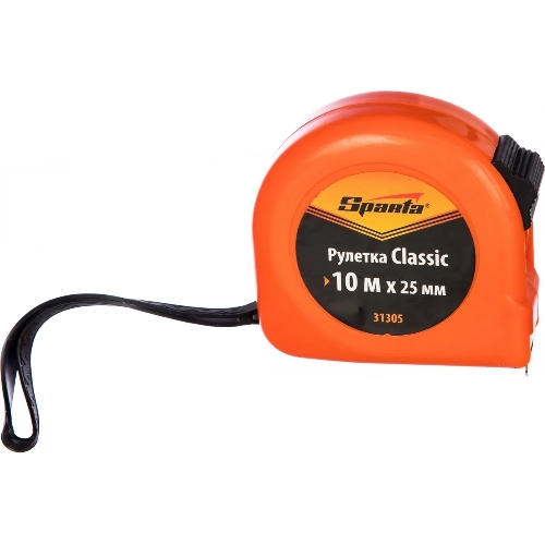Рулетка Sparta Classic, 10 м х 25 мм, пластиковый корпус