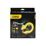 Мерная лента Deli DL9850ZY 50м x 14.5мм Ударопрочный корпус. Основной класс точности. Метрическое полотно из стекловолокна и ПВХ.