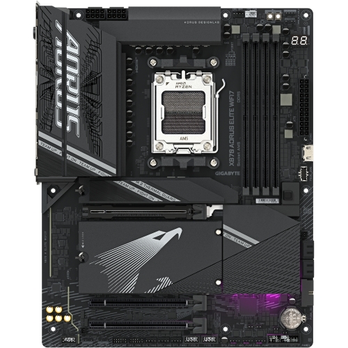 Материнская плата Gigabyte X870 AORUS ELITE WIFI7, AM5, AMD X870, 4xDDR5, 4xSATA, 4xM.2, 1xPCI-E 5.0 x16, 1xPCI-E 4.0 x4, 1xPCI-E 3.0 x2, 1xHDMI, 1x 2.5Gb LAN, 4xUSB-A 3.2 Gen 1, 2xUSB-A 3.2 Gen 2, 4xUSB-A 2.0, 2xUSB-C 4.0, 2x3.5 мм, 7.1, ATX