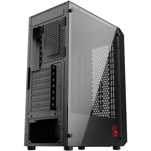Компьютерный корпус Bloody BD-CC114 черный без БП ATX 8x120мм 1xUSB 2.0 1xUSB 3.0 audio bott PSU