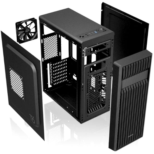 Компьютерный корпус Zalman ZM-T6 черный без БП ATX 1xUSB 2.0 1xUSB 3.0 audio bott PSU