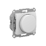 Светорегулятор (диммер) SE Glossa белый, повор-нажим, LED, RC, 400 Вт, мех.