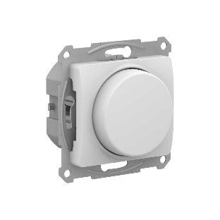 Светорегулятор (диммер) SE Glossa белый, повор-нажим, LED, RC, 400 Вт, мех.