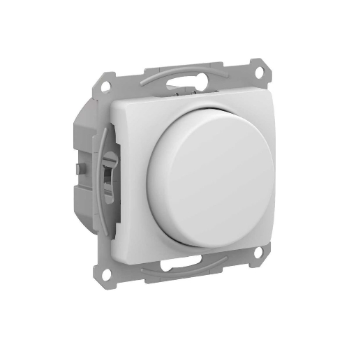 Светорегулятор (диммер) SE Glossa белый, повор-нажим, LED, RC, 400 Вт, мех.