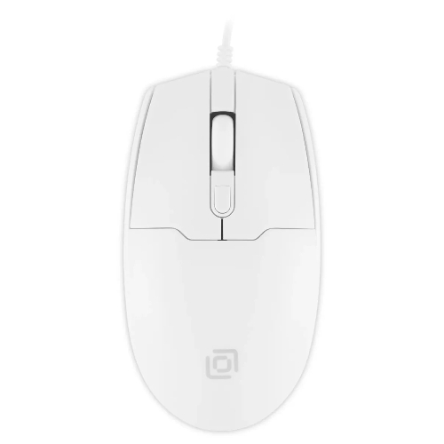 Мышь проводная Oklick 147M белый, 2000 dpi, USB, кнопки - 4
