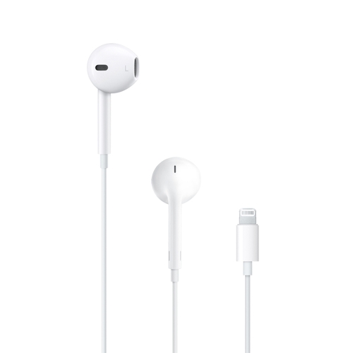 Проводные наушники Apple EarPods A1748 белый, вкладыши, Lightning, микрофон, регулировка громкости