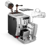 Кофемашина автоматическая DeLonghi ECAM 22.110.SB серебристый, исп. кофе - молотый/зерновой, 1.8 л, 1450 Вт, 15 Бар.
