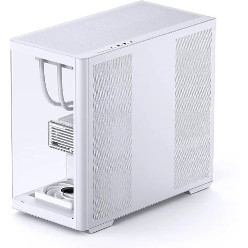 Корпус без блока питания JONSBO D300, Mini-Tower, TG, no fan, 2xUSB-A 3.2 + 1xUSB-C 3.2, mATX, mITX White