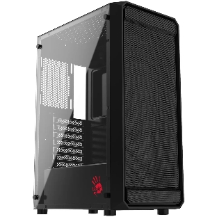 Компьютерный корпус Bloody BD-CC114 черный без БП ATX 8x120мм 1xUSB 2.0 1xUSB 3.0 audio bott PSU