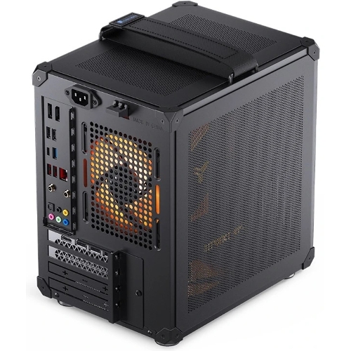 Компьютерный корпус JONSBO C6-ITX Black ITX без БП, боковая панель из закаленного стекла, mini-ITX, черный