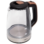 Чайник электрический Centek CT-0065 Beige стекло, 1.7 л 2200 Вт, LED-подсветка, мерная шкала, защита от вкл б/воды