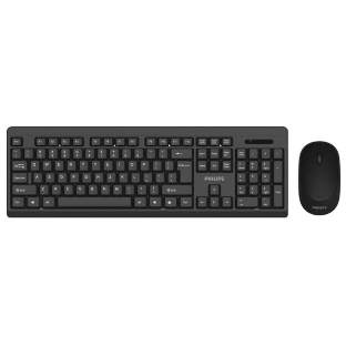Комплект клавиатура+мышь Philips SPT6324 беспроводной, USB, 1000 DPI, чёрный