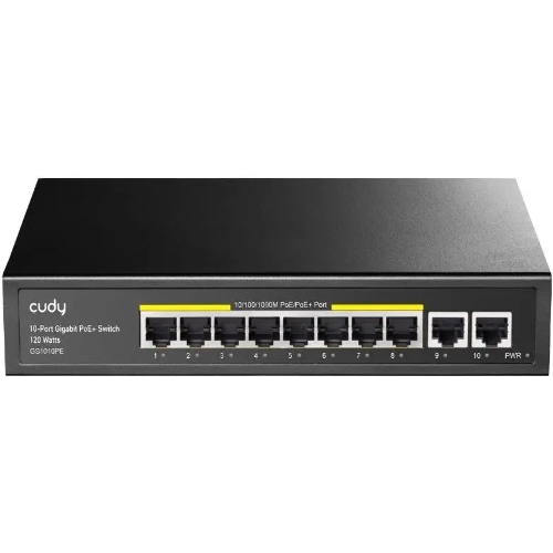 Коммутатор Cudy GS1010PE (L2) 10x1 Гбит/с 8PoE+ 120W неуправляемый