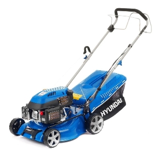 Бензиновая газонокосилка HYUNDAI L 4310S двигатель HYUNDAI ICV150,4-х такт, 3,5 л.с./149 см3, 43 см, 225-75 мм, 32 кг