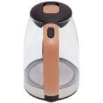 Чайник электрический Centek CT-0065 Beige стекло, 1.7 л 2200 Вт, LED-подсветка, мерная шкала, защита от вкл б/воды