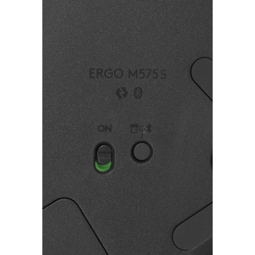 Трекбол Logitech M575S черный оптическая 2000dpi беспров. BT/Radio USB2.0 (910-007035)