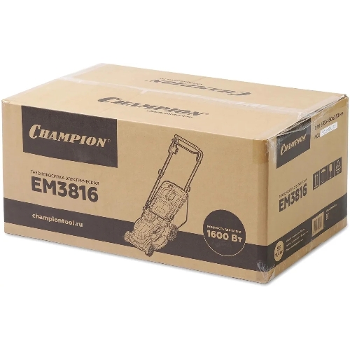 Газонокосилка электрическая Champion EM3816, от сети, 1600 Вт