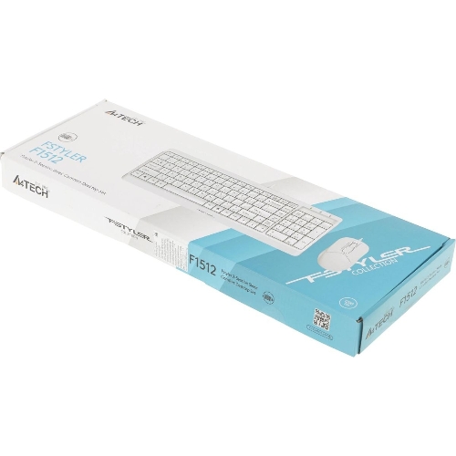 Комплект клавиатура+мышь A4Tech FStyler F1512 проводной, USB, 1200 DPI, белый
