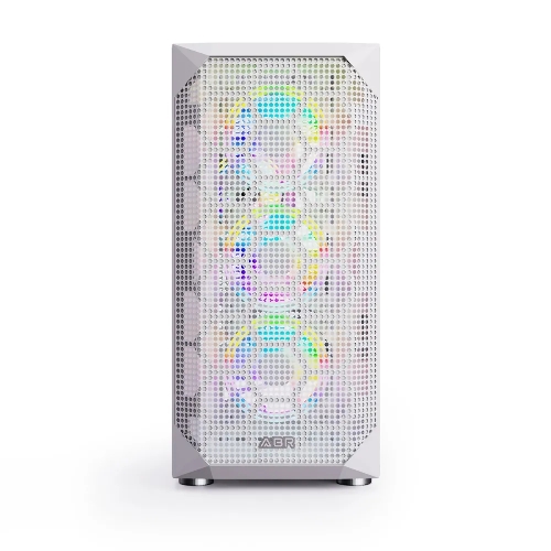 Компьютерный корпус ABR Quantum белый (1хUSB Type-C, 2хUSB 2.0, HD Audio, 4xRGb Fan, ATX, E-ATX)