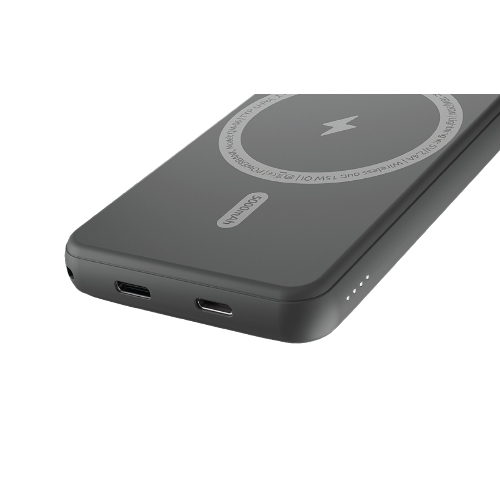 Портативный аккумулятор OLMIO QM-06, 5000mAh, 20W Type-C PD, MagSafe 15W, Soft-Touch, серый