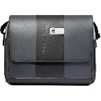 Сумка-мессенджер Piquadro Urban CA6802UB00/GRN с отделением для ноутбука 14" серая/черная натур.кожа