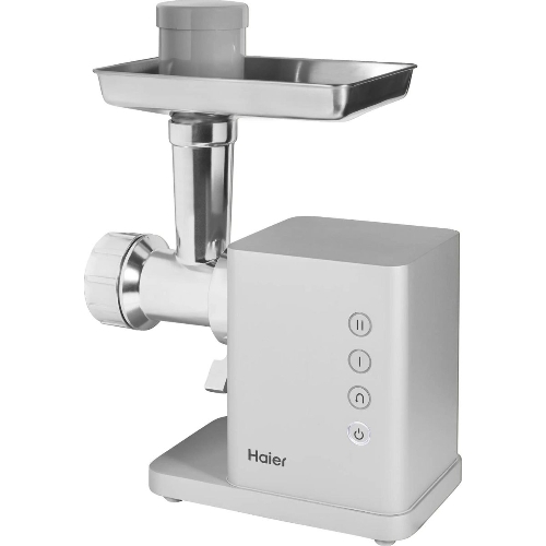 Мясорубка электрическая Haier HG-702 серебристый, 1900 Вт, 3.5 кг/мин, реверс, защита от перегрузки, насадки - 14