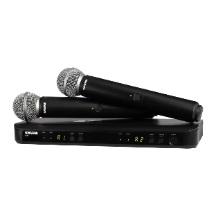 Микрофонная система SHURE BLX288E/SM58-M17 беспроводная, двухканальная, с двумя ручными передатчиками SM58. Частота UHF 662-686 МГц