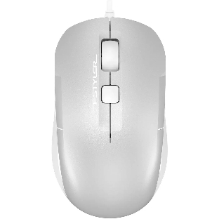Мышь проводная A4Tech Fstyler FM26 серебристый/белый, 1600 dpi, USB, кнопки - 4